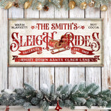 Sleigh Rides Christmas Sign III - Tailored Canvases - Flyclothing LLC
