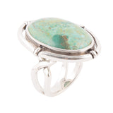 Make a Statement Blue Turquoise and Sterling Silver Ring - Barse Jewelry