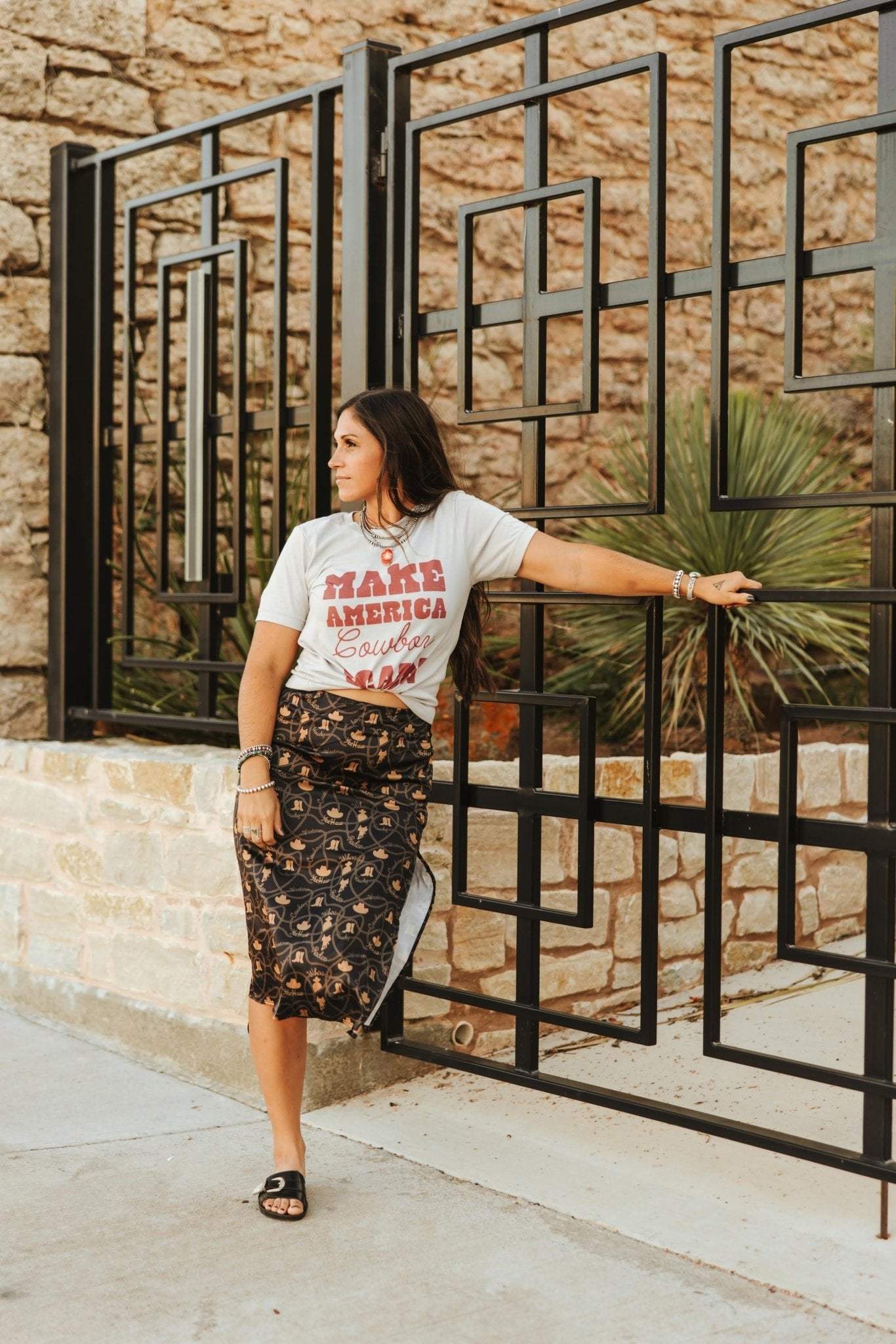 Make America Cowboy Again Stars Graphic Tee
