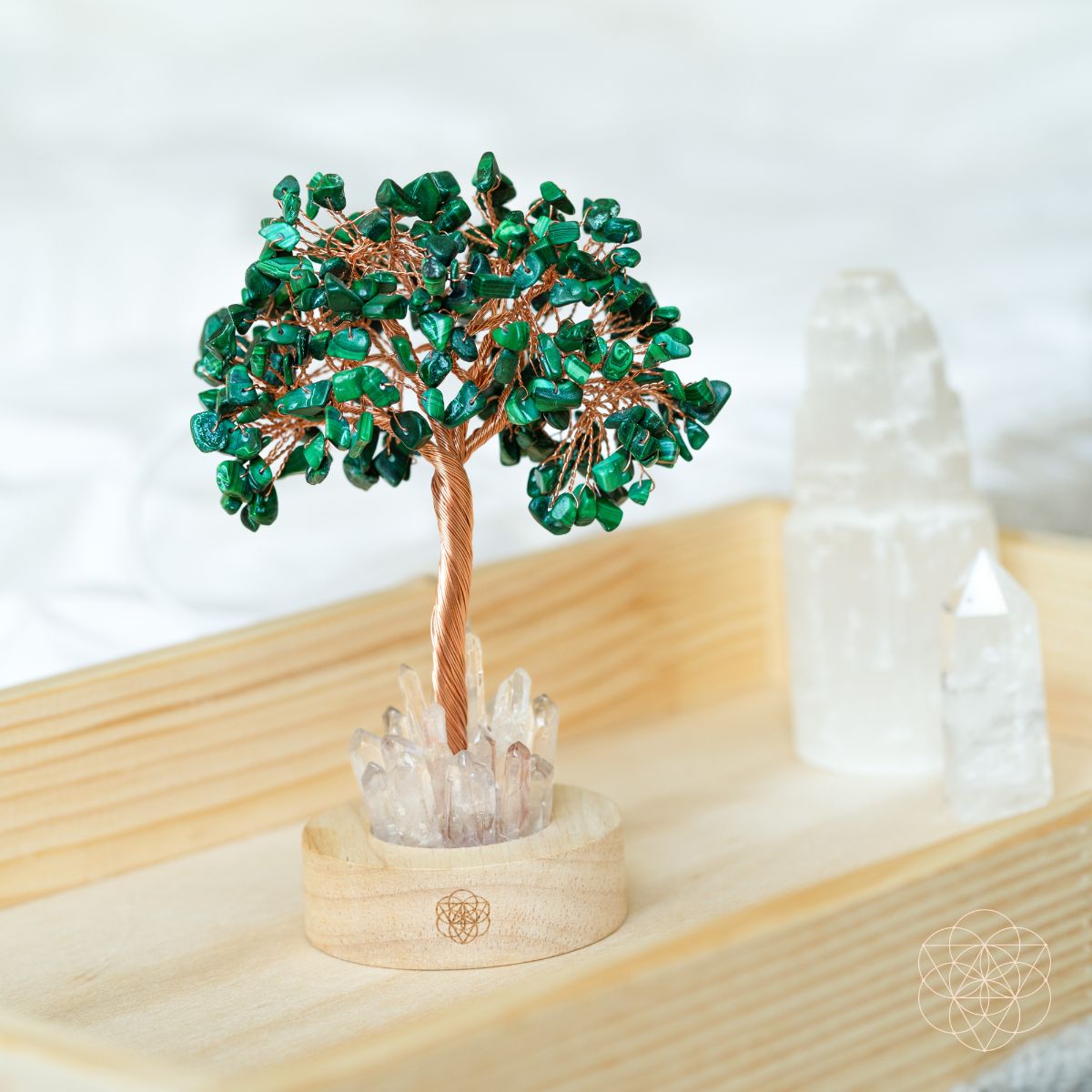 Unwind - Malachite Tree Lamp - Conscious Items - Flyclothing LLC