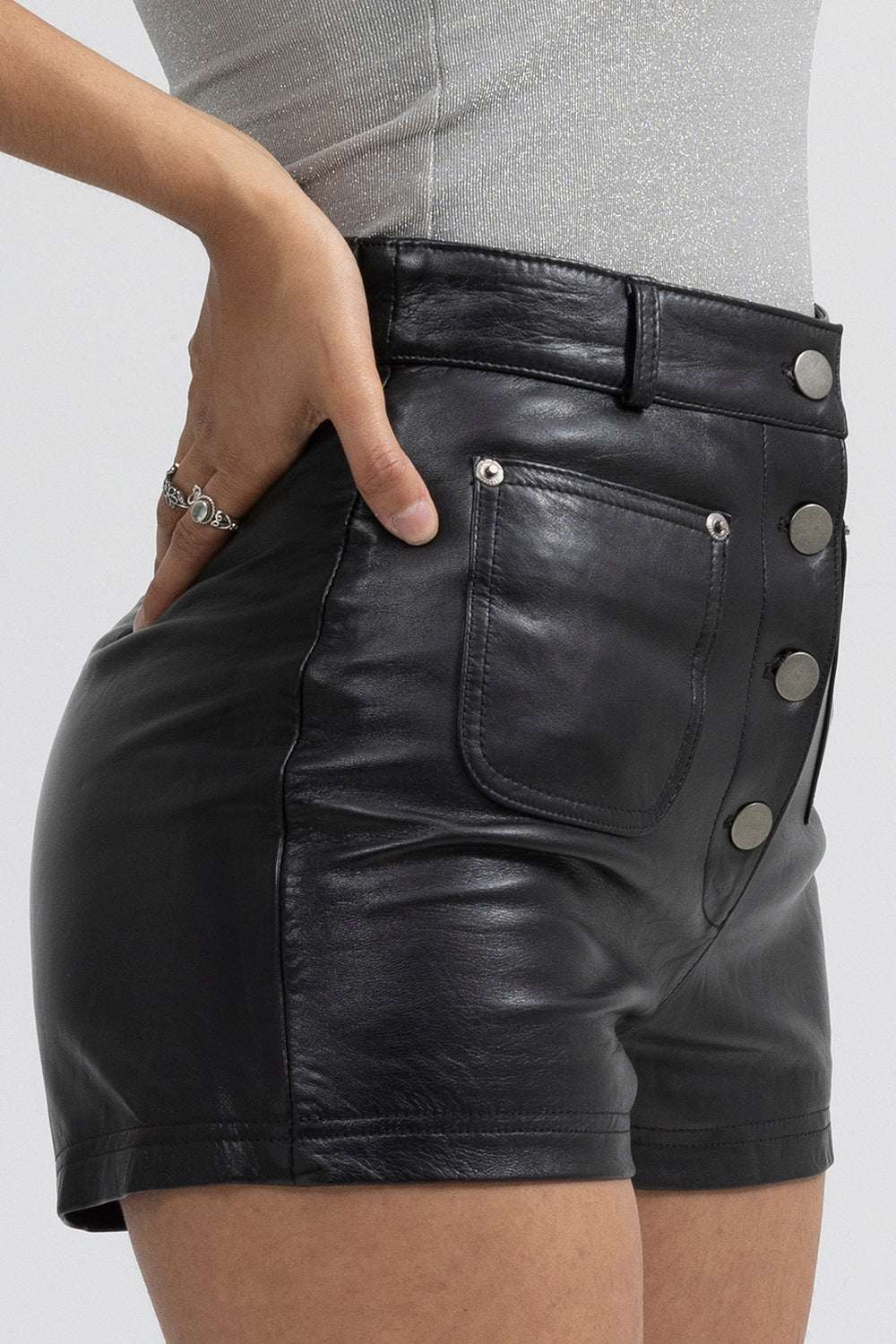 Maleni Women's Leather Shorts