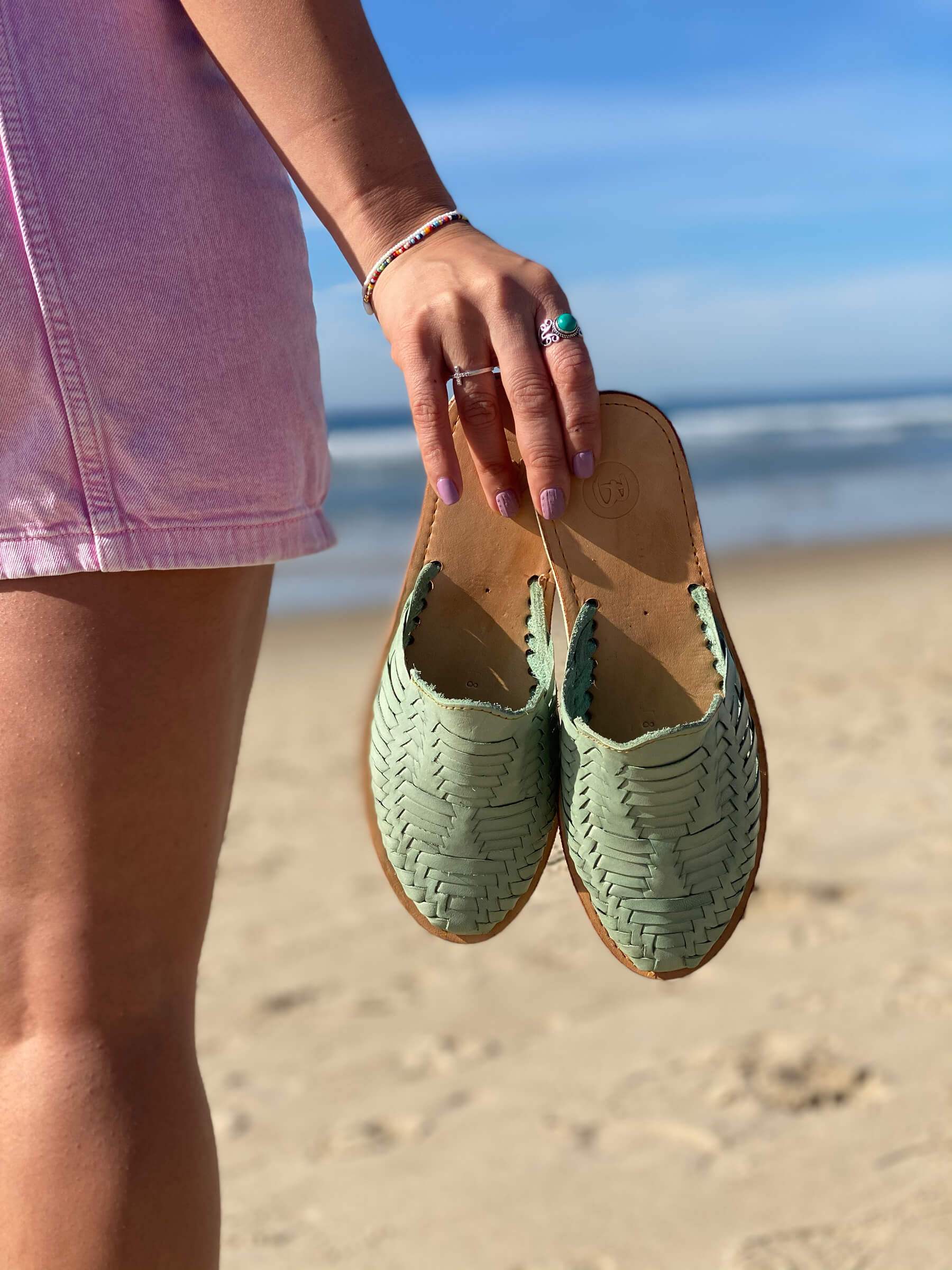 Marbella Huarache Slip-On Teal - Bottomless Co. - Flyclothing LLC