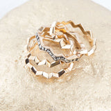 Marcasite and Bronze Stack Ring Set - Barse Jewelry