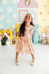 Chicks & Bunnies Ruffle Twirl Dress - Mila & Rose ® - Flyclothing LLC