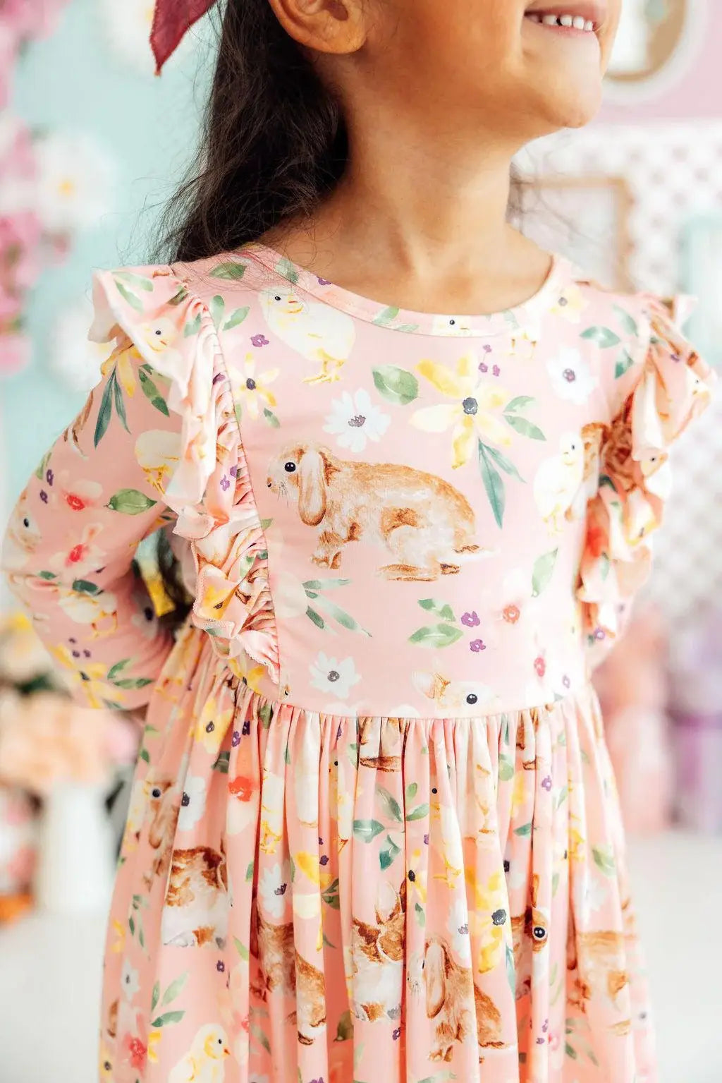 Chicks & Bunnies Ruffle Twirl Dress - Mila & Rose ® - Flyclothing LLC