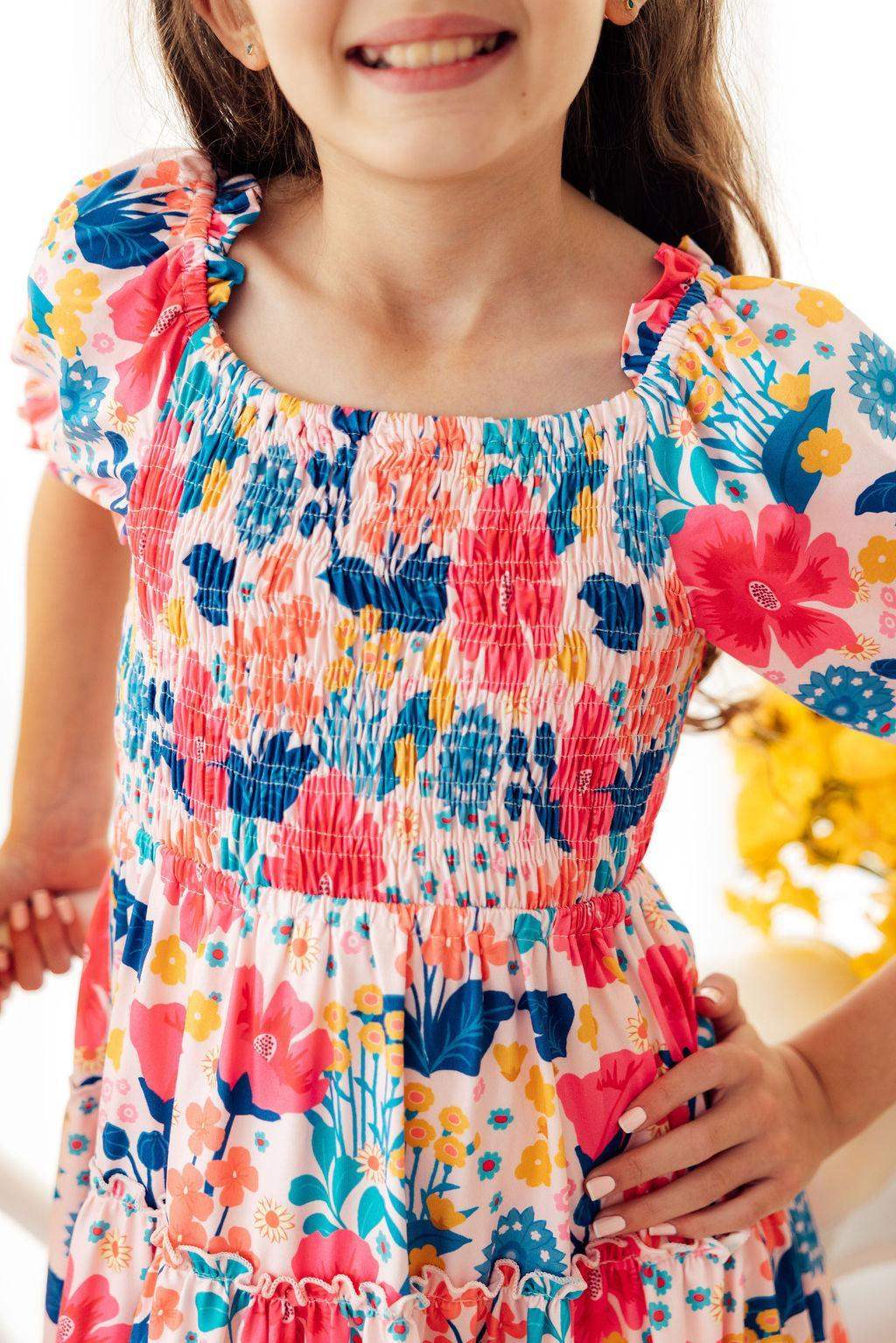 Sunshine Garden Smocked Ruffle Dress - Mila & Rose ® - Flyclothing LLC