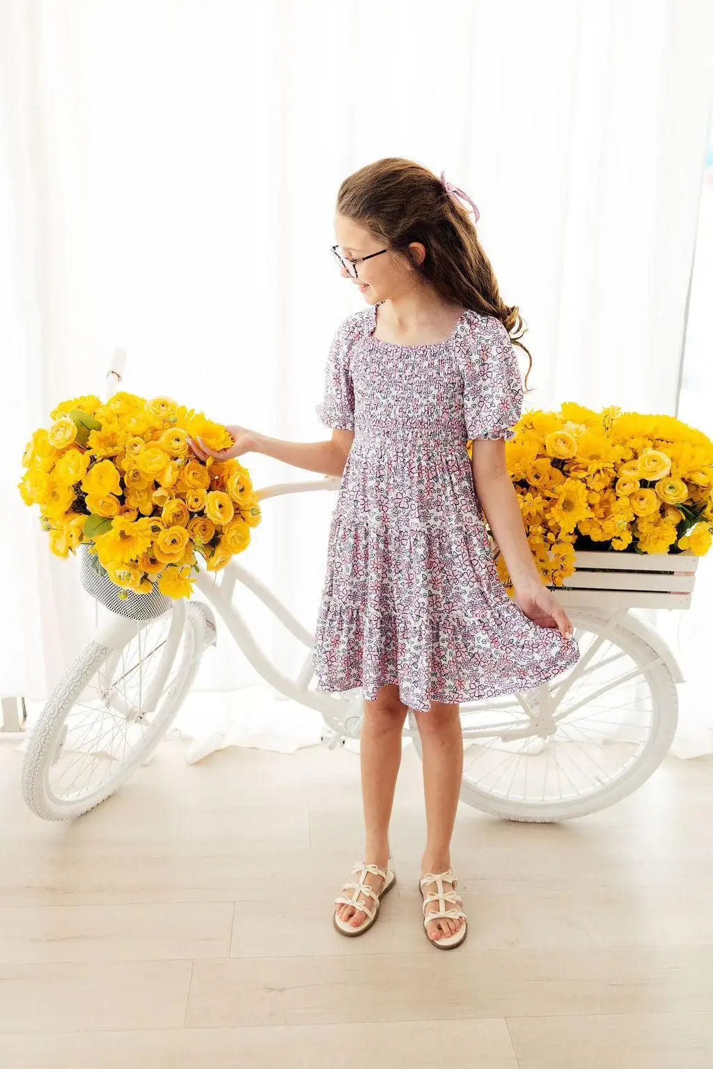 Lovely Lavender Smocked Ruffle Dress - Mila & Rose ® - Flyclothing LLC