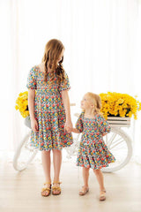 Beautiful Blossoms Smocked Ruffle Dress - Mila & Rose ® - Flyclothing LLC