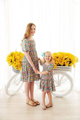 Beautiful Blossoms Smocked Ruffle Dress - Mila & Rose ® - Flyclothing LLC