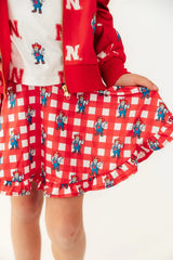 Nebraska Plaid Herbie Husker Twirl Skort - Mila & Rose ® - Flyclothing LLC