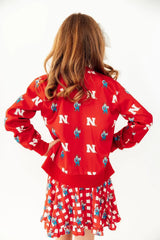 Nebraska Red Herbie Husker Satin Jacket - Mila & Rose ® - Flyclothing LLC