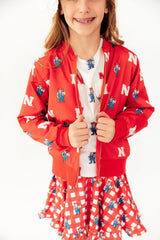 Nebraska Red Herbie Husker Satin Jacket - Mila & Rose ® - Flyclothing LLC