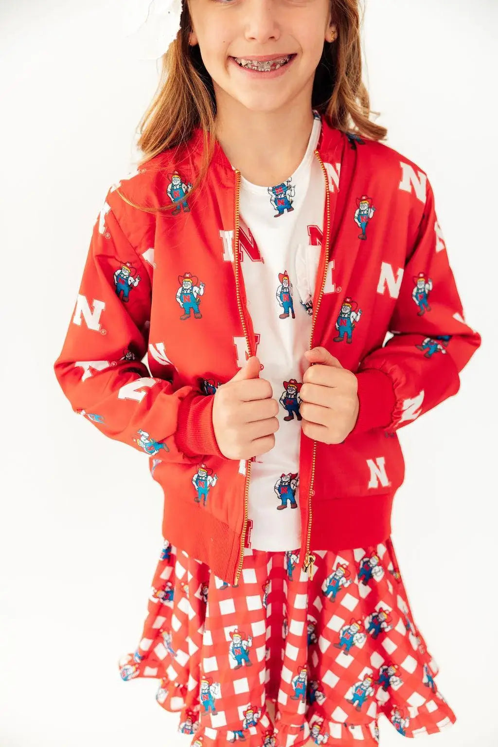 Nebraska Red Herbie Husker Satin Jacket - Mila & Rose ® - Flyclothing LLC