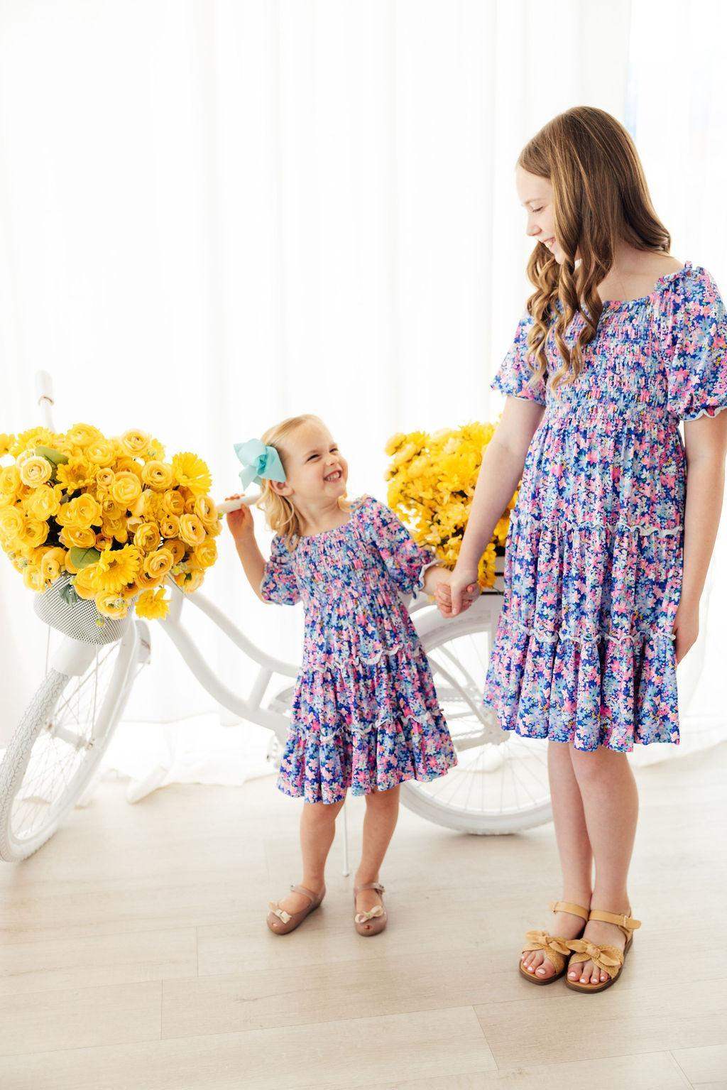 Darling Daisies Smocked Ruffle Dress - Mila & Rose ® - Flyclothing LLC