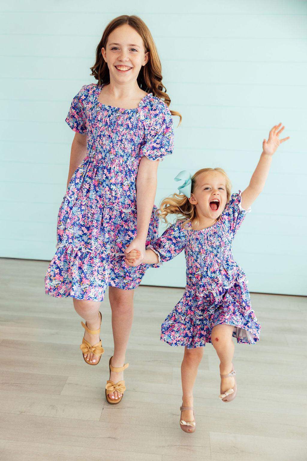 Darling Daisies Smocked Ruffle Dress - Mila & Rose ® - Flyclothing LLC
