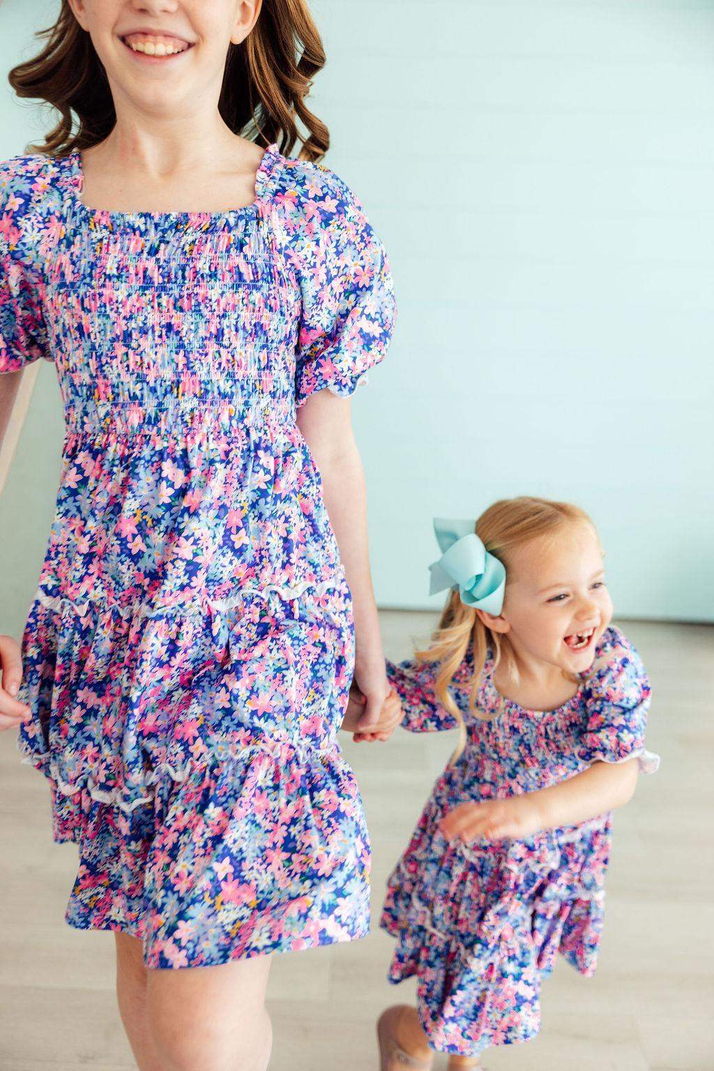 Darling Daisies Smocked Ruffle Dress - Mila & Rose ® - Flyclothing LLC