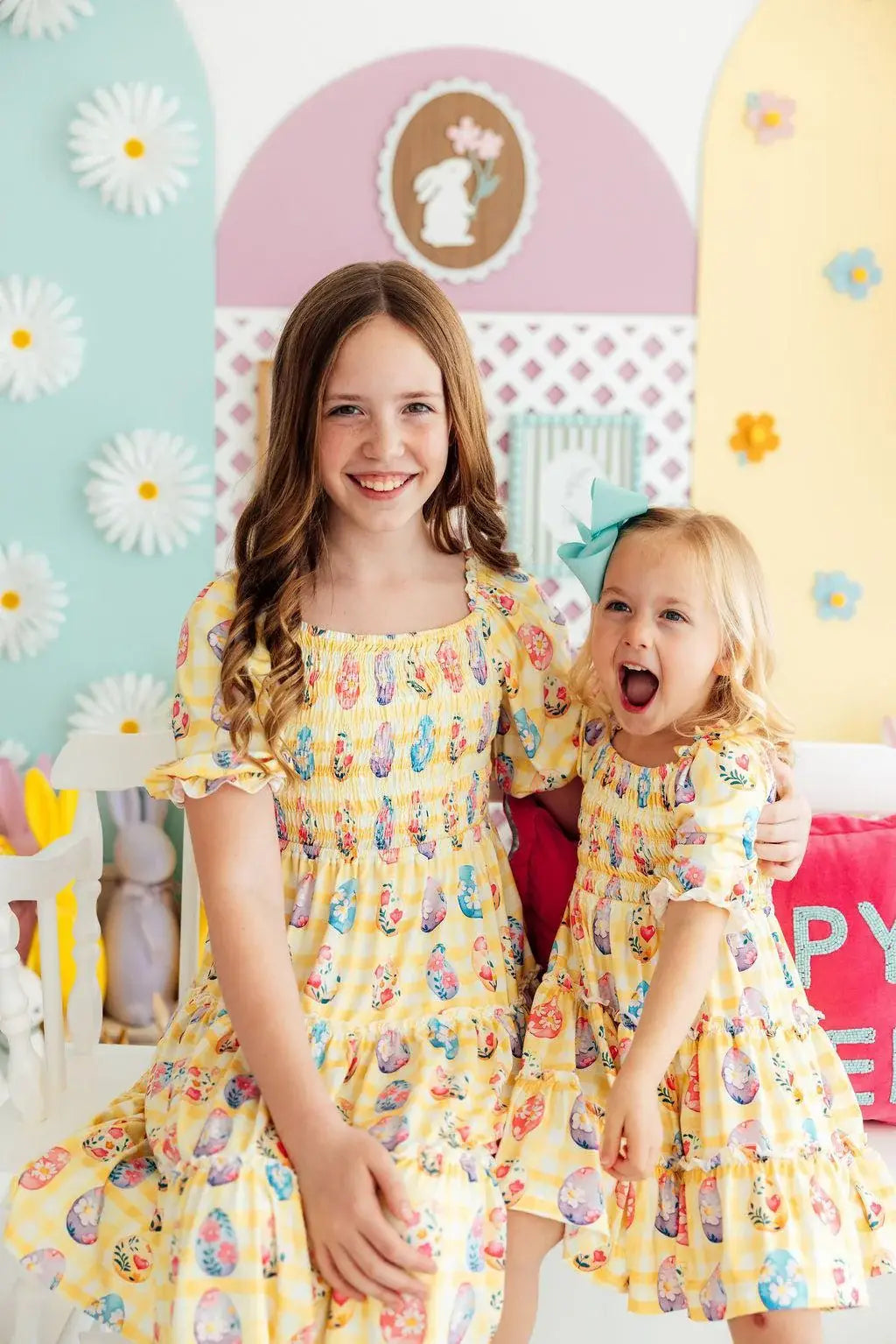 Easter Picnic Smocked Ruffle Dress - Mila & Rose ® - Flyclothing LLC