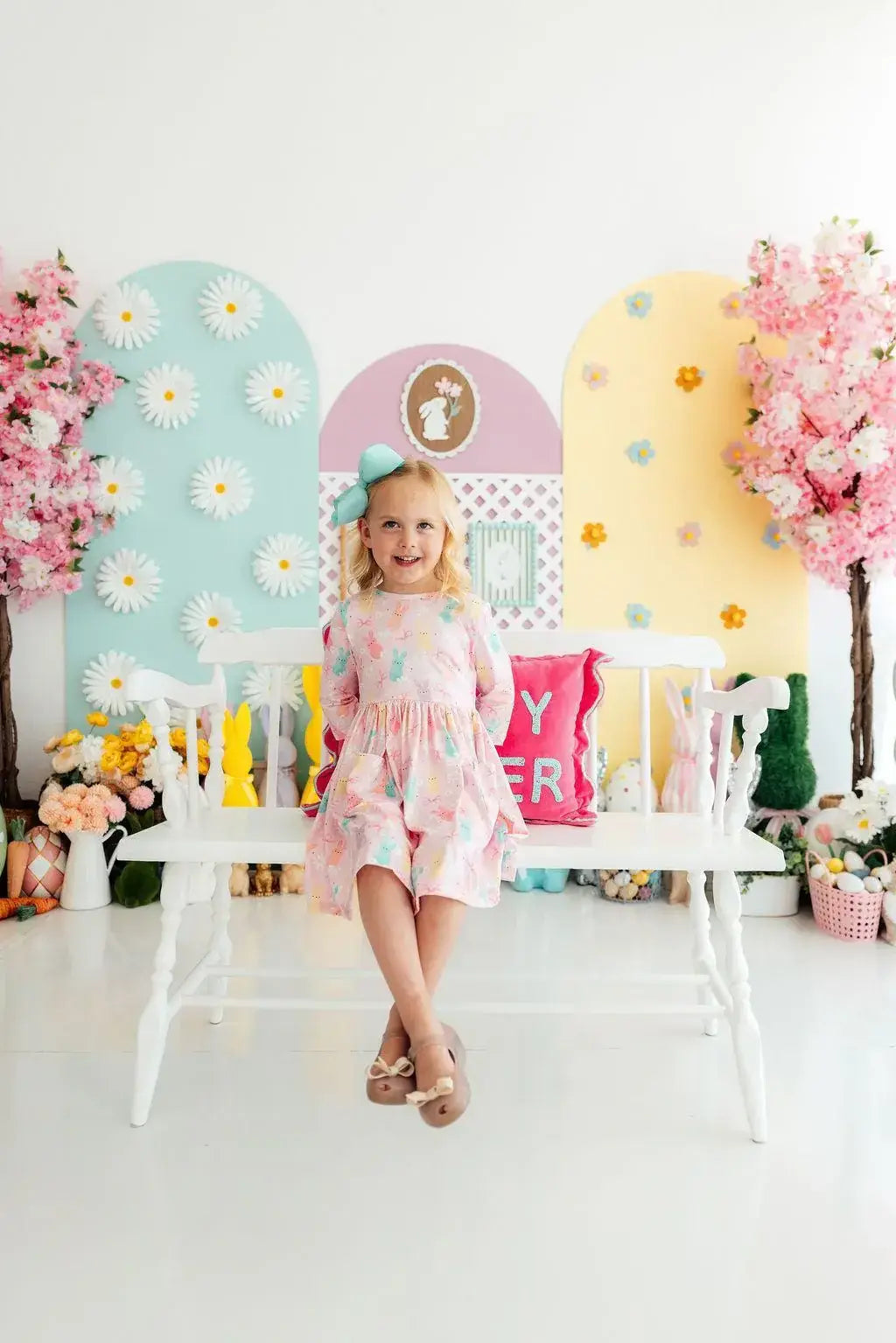 Preppy Peeps 3/4 Sleeve Pocket Twirl Dress - Mila & Rose ® - Flyclothing LLC