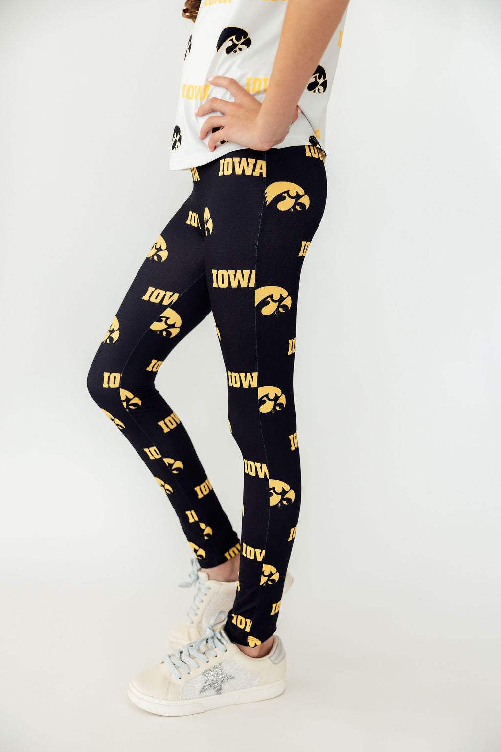 Iowa Black Tigerhawk Leggings - Mila & Rose ® - Flyclothing LLC
