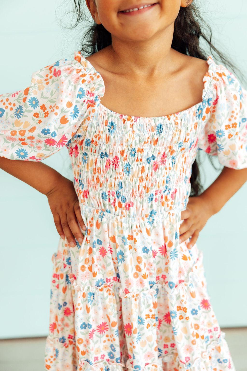 SALE Meadow Magic Smocked Ruffle Dress - Mila & Rose ® - Flyclothing LLC