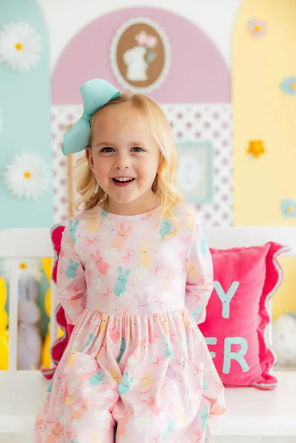 Preppy Peeps 3/4 Sleeve Pocket Twirl Dress - Mila & Rose ® - Flyclothing LLC