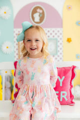 Preppy Peeps 3/4 Sleeve Pocket Twirl Dress - Mila & Rose ® - Flyclothing LLC