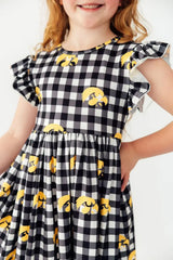 Iowa Plaid Tigerhawk Flutter Twirl Dress - Mila & Rose ® - Flyclothing LLC