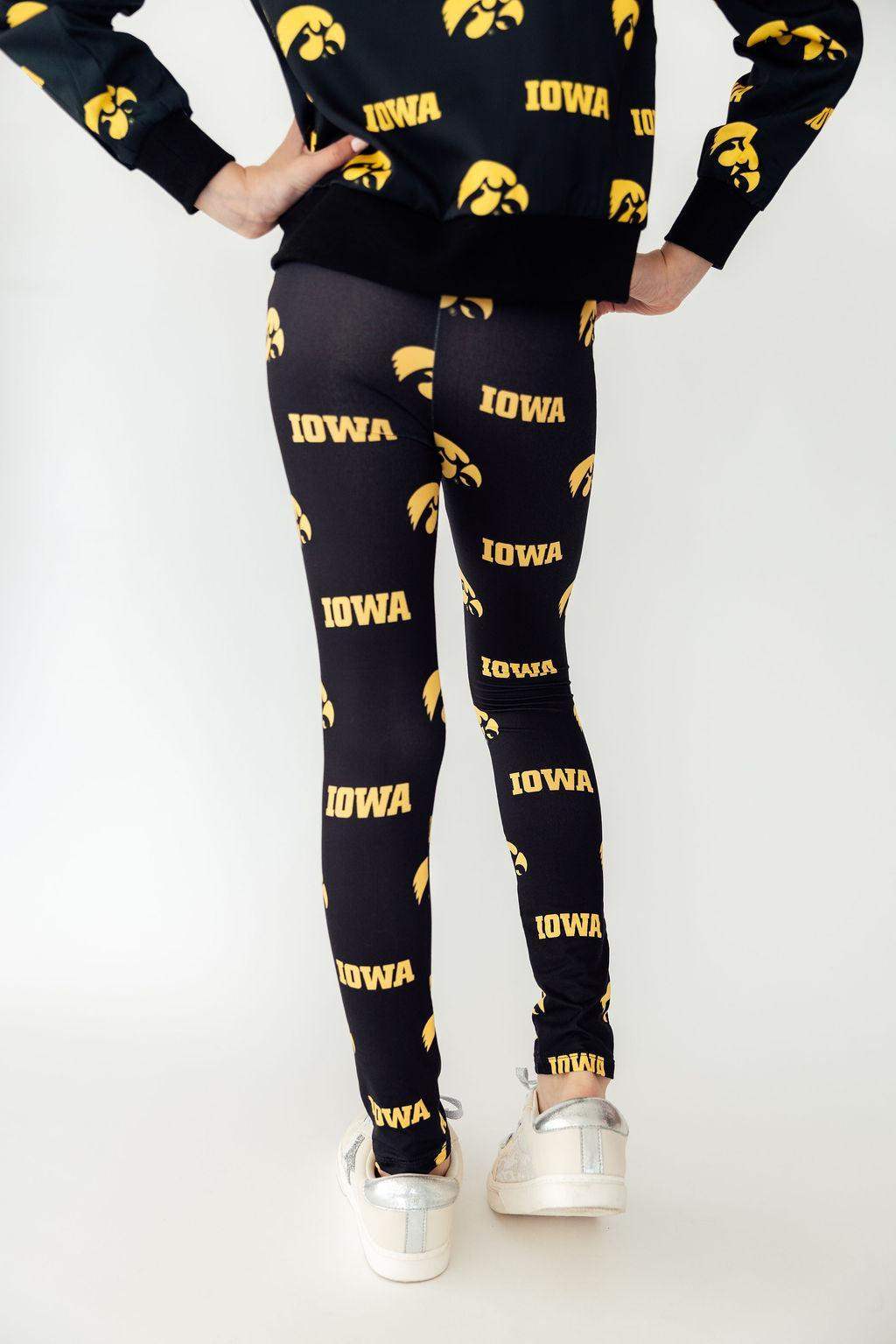 Iowa Black Tigerhawk Leggings - Mila & Rose ® - Flyclothing LLC