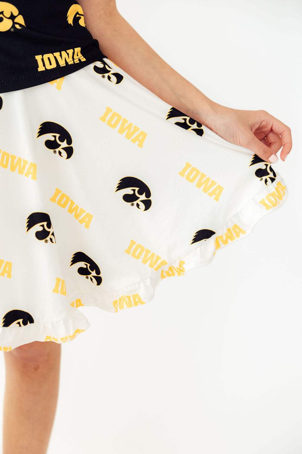 Iowa White Tigerhawk Twirl Skort - Mila & Rose ® - Flyclothing LLC