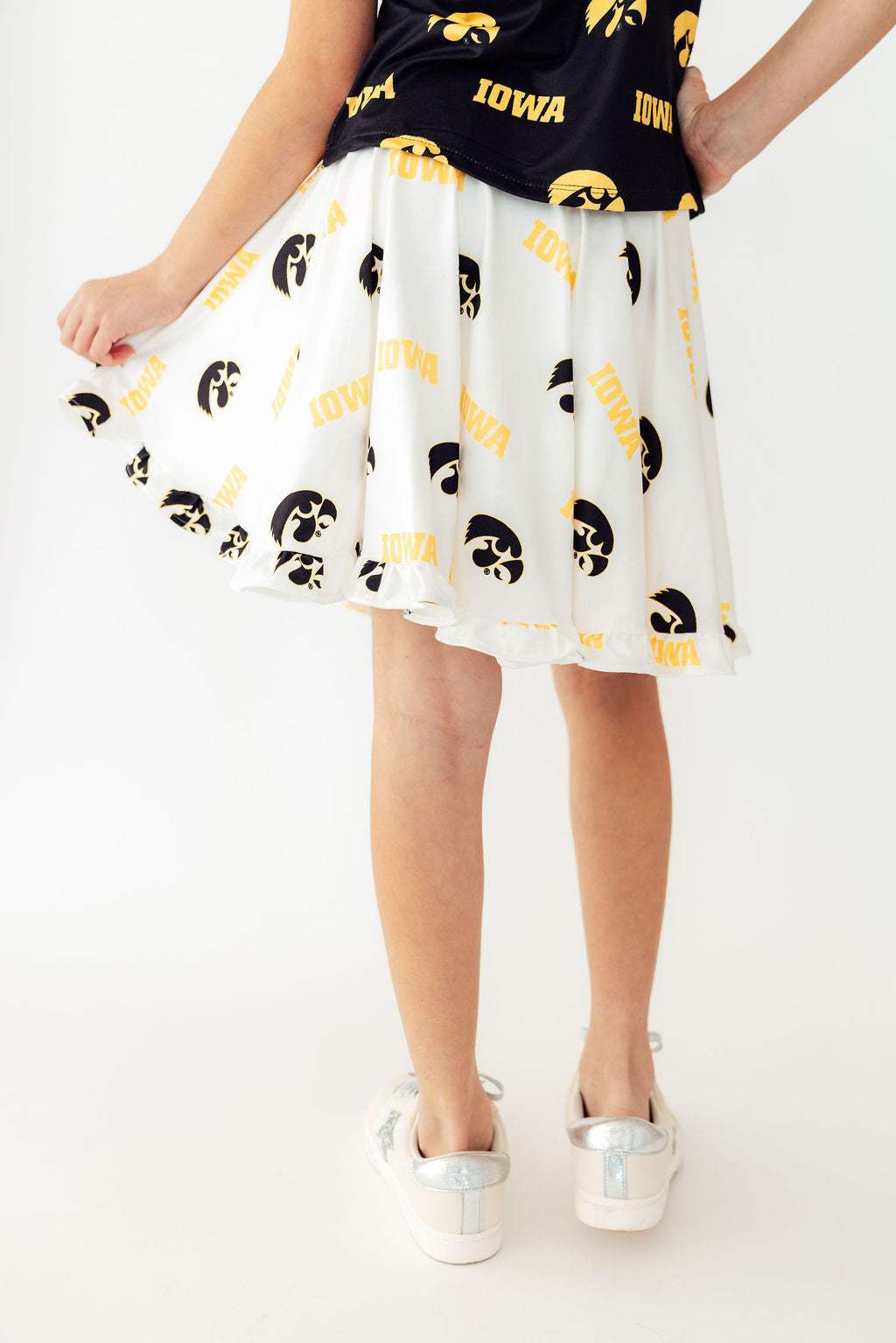 Iowa White Tigerhawk Twirl Skort - Mila & Rose ® - Flyclothing LLC