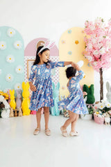 Hop, Skip & Twirl 3/4 Sleeve Pocket Twirl Dress - Mila & Rose ® - Flyclothing LLC