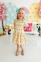 Easter Picnic Smocked Ruffle Dress - Mila & Rose ® - Flyclothing LLC