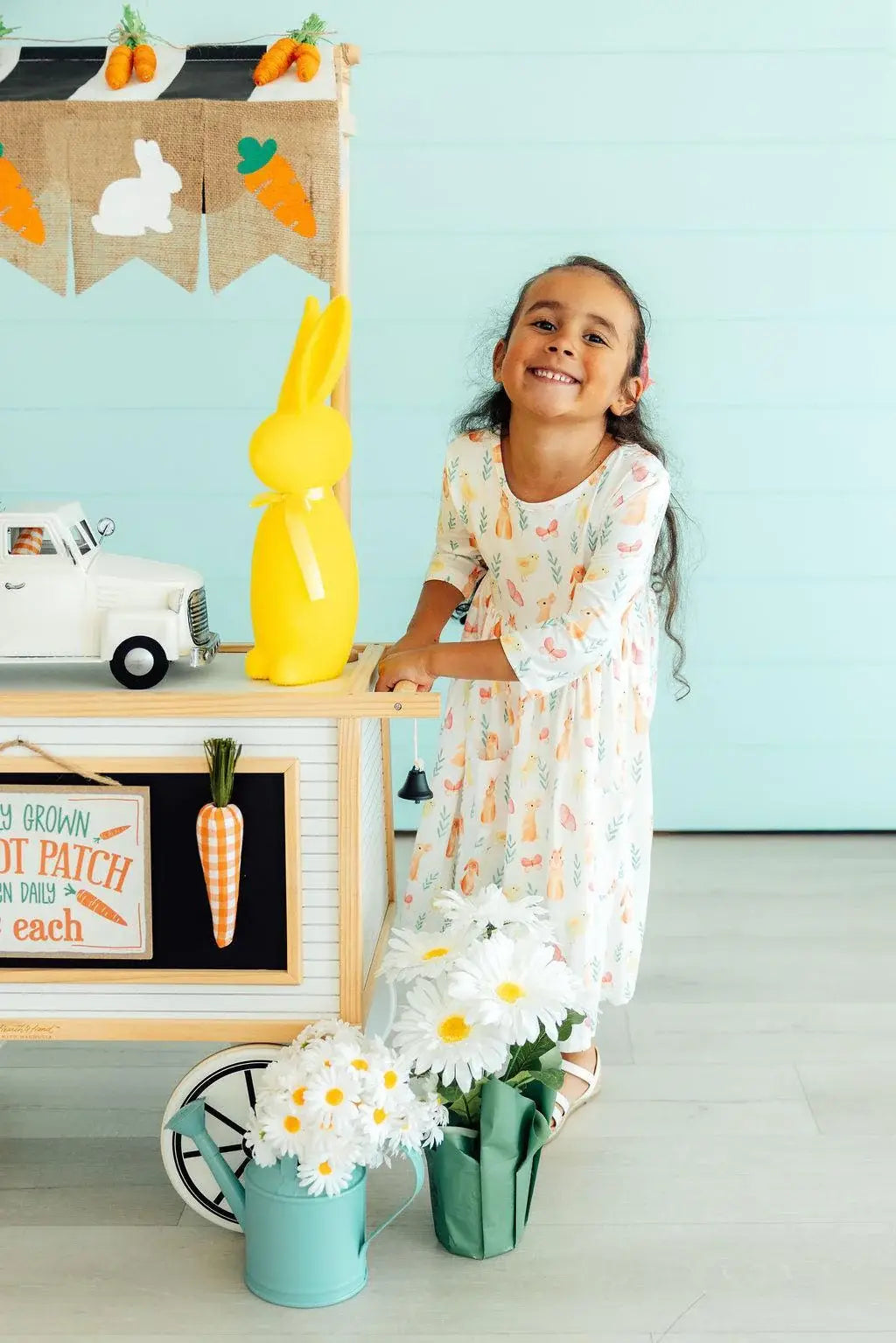 Sunny Bunnies 3/4 Sleeve Pocket Twirl Dress - Mila & Rose ® - Flyclothing LLC