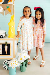 Sunny Bunnies 3/4 Sleeve Pocket Twirl Dress - Mila & Rose ® - Flyclothing LLC