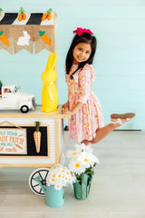 Daisy Ducklings 3/4 Sleeve Ruffle Twirl Dress - Mila & Rose ® - Flyclothing LLC