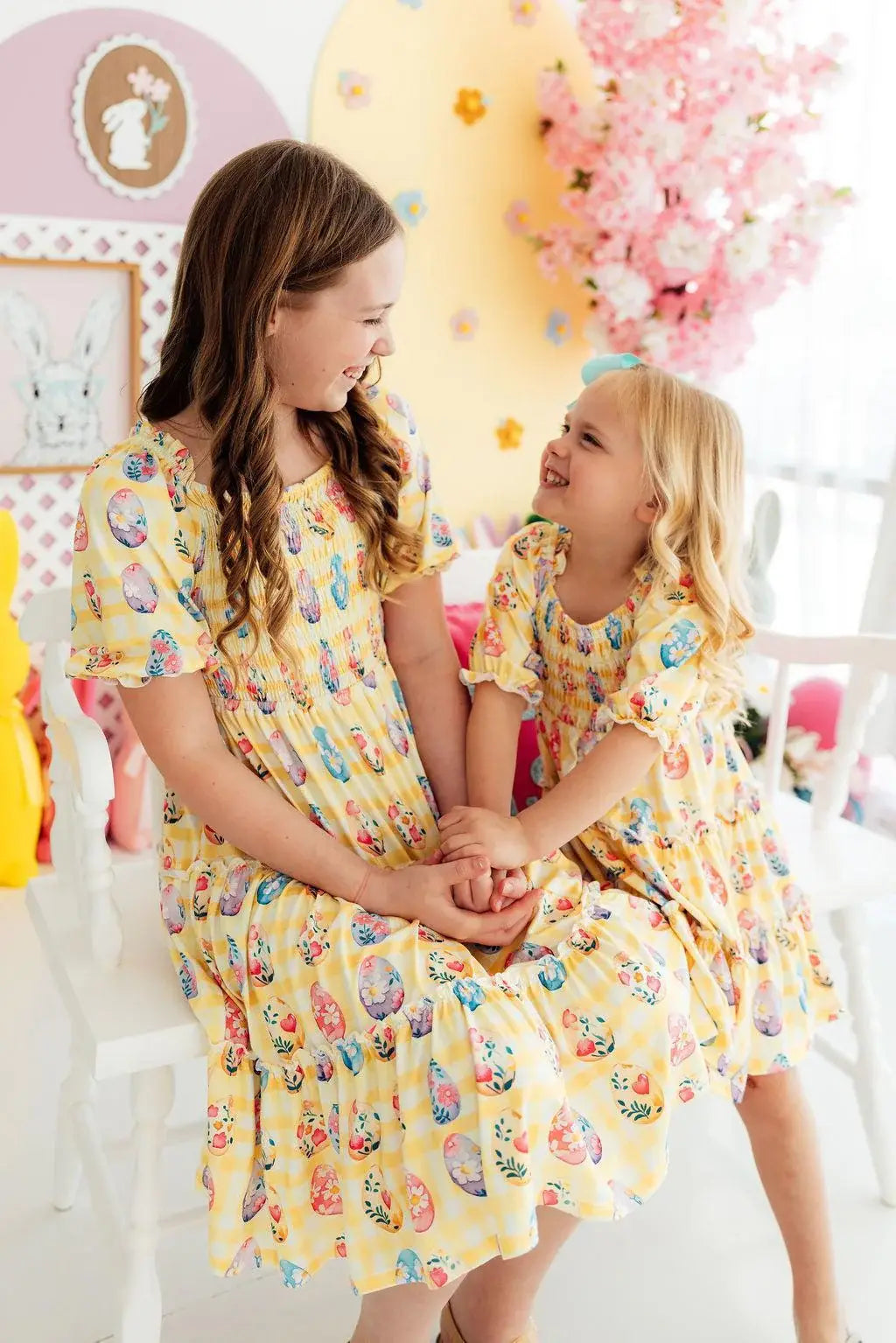 Easter Picnic Smocked Ruffle Dress - Mila & Rose ® - Flyclothing LLC