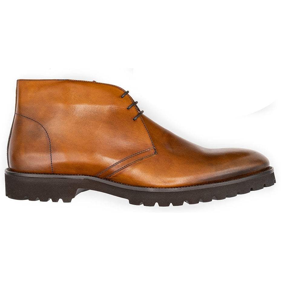 45-560-SCH MARCO Burnished Baby Calfskin Chukka Boot, Scotch - Zelli Italia - Flyclothing LLC