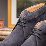 46-592-GRY MARCO Suede Calfskin Chukka Boot Grey - Zelli Italia - Flyclothing LLC