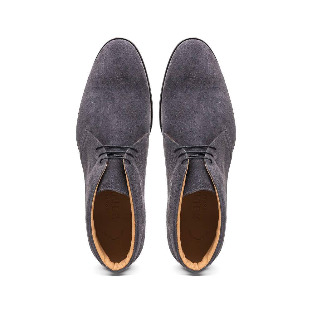 46-592-GRY MARCO Suede Calfskin Chukka Boot Grey - Zelli Italia - Flyclothing LLC