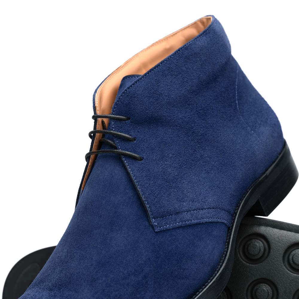 46-592-NVY MARCO Suede Calfskin Chukka Boot, Navy - Zelli Italia - Flyclothing LLC