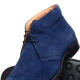 46-592-NVY MARCO Suede Calfskin Chukka Boot, Navy - Zelli Italia - Flyclothing LLC