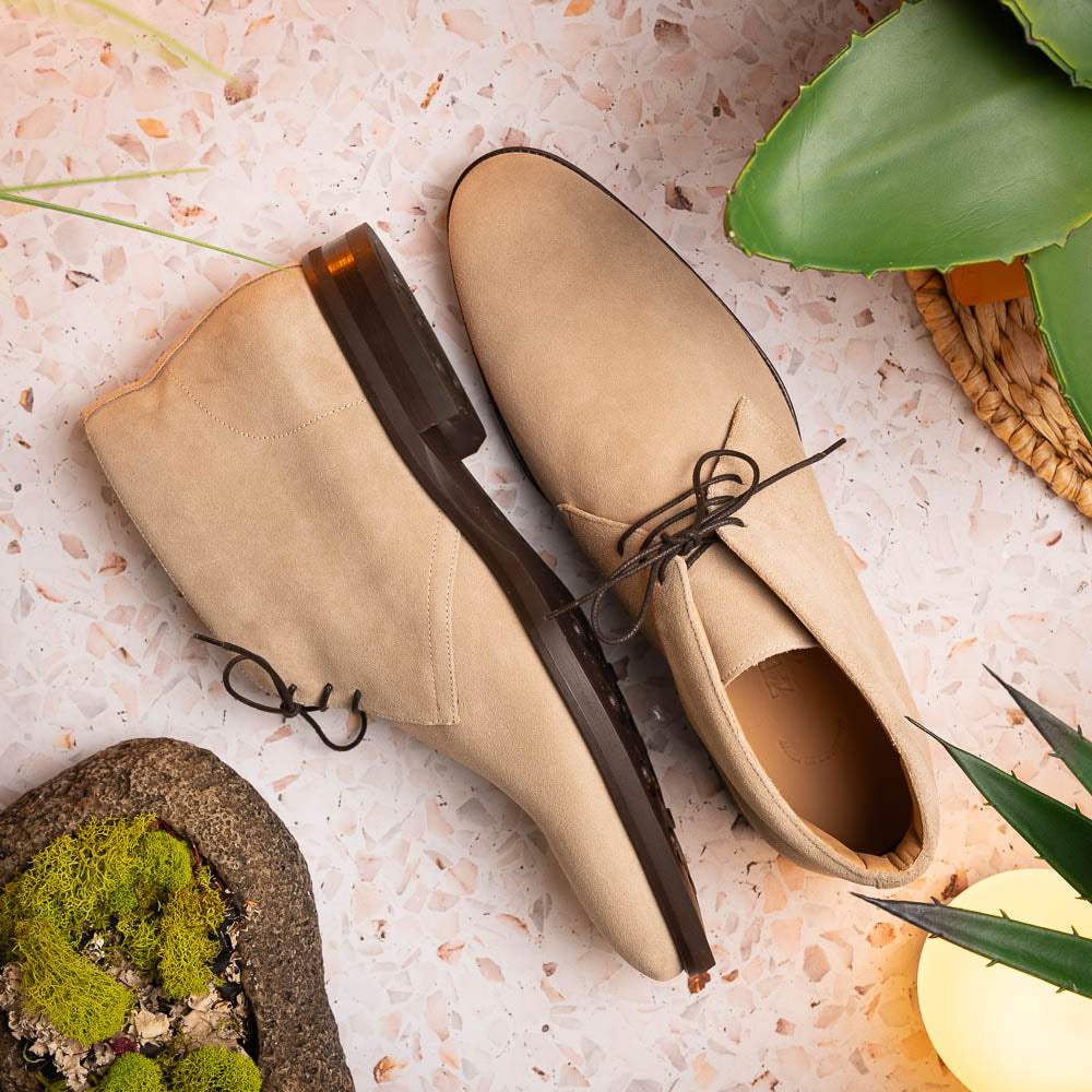 46-592-SND MARCO Suede Calfskin Chukka Boot Sand - Zelli Italia - Flyclothing LLC