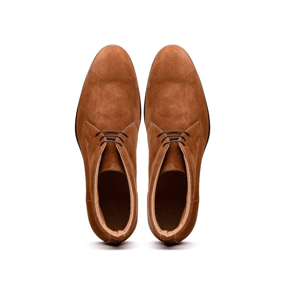 46-592-TOB MARCO Suede Calfskin Chukka Boot, Tobacco - Zelli Italia - Flyclothing LLC