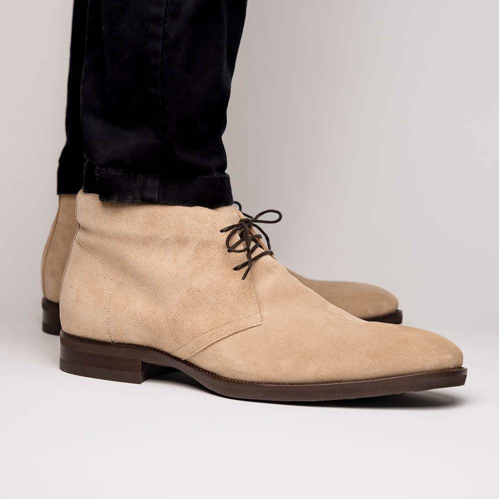 46-592-SND MARCO Suede Calfskin Chukka Boot Sand - Zelli Italia - Flyclothing LLC