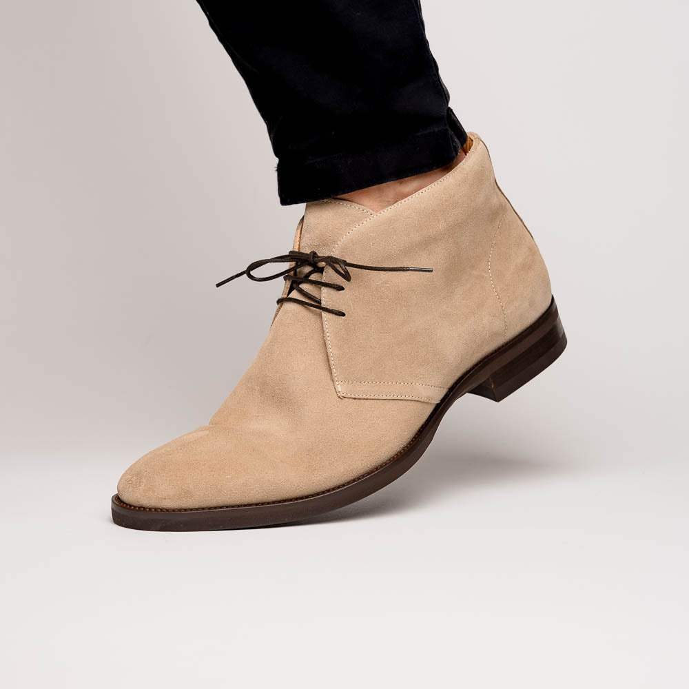 46-592-SND MARCO Suede Calfskin Chukka Boot Sand - Zelli Italia - Flyclothing LLC