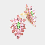 Marquise Crystal Cluster Clip on Evening Earrings - Madeline Love - Flyclothing LLC