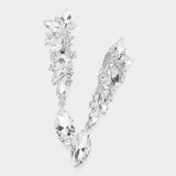 Marquise Crystal Drop Clip On Earrings - Madeline Love - Flyclothing LLC