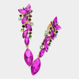 Marquise Crystal Drop Clip On Earrings - Madeline Love - Flyclothing LLC