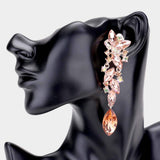 Marquise Crystal Drop Clip On Earrings - Madeline Love - Flyclothing LLC