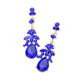 Marquise Crystal Teardrop Accented Evening Earrings - Madeline Love - Flyclothing LLC